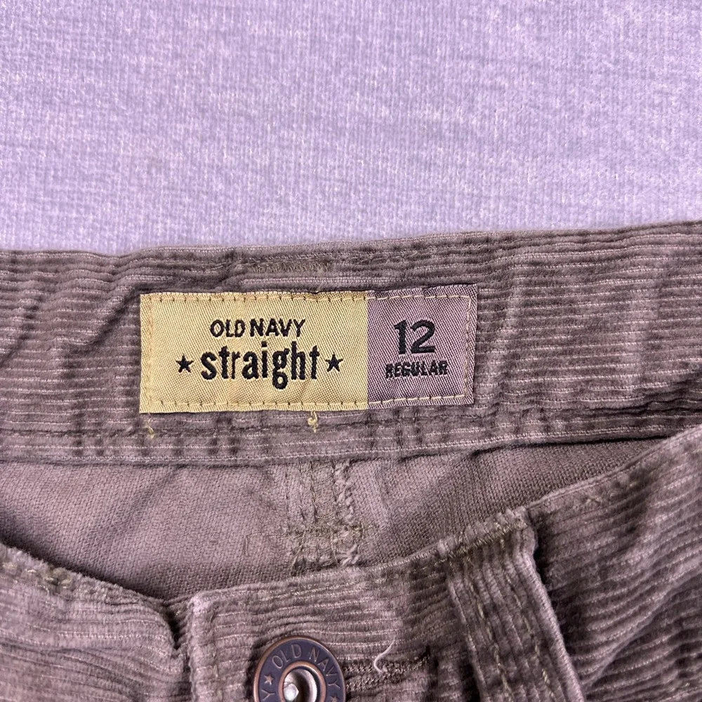 Old Navy Straight Regular Mid Rise Corduroy Pants Kids 12 Light Brown Cotton